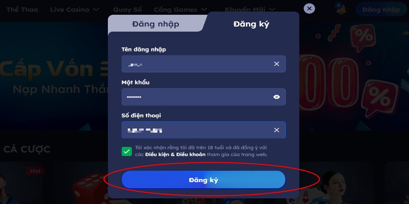 Đăng ký DA88 - Sân chơi đột phá cho anh em tân thủ 3 Xác thực và hoàn thành đăng ký DA88